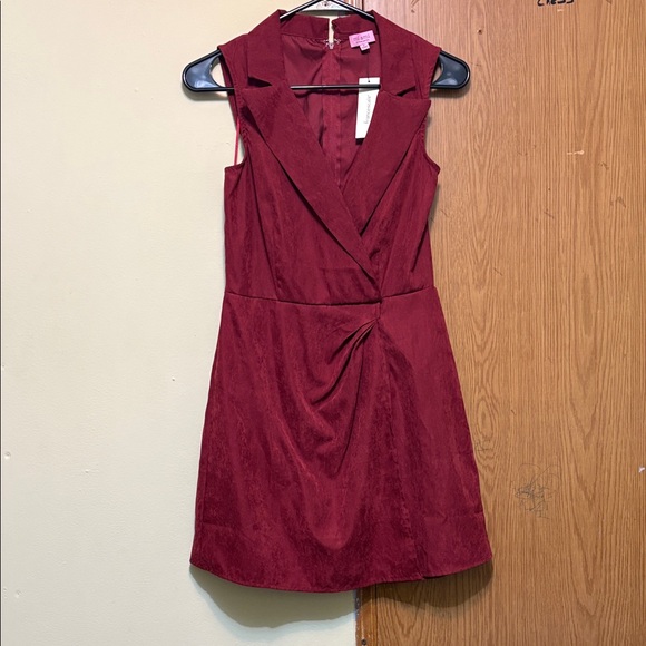 miami Dresses & Skirts - Miami Burgundy Wrap Mini Dress